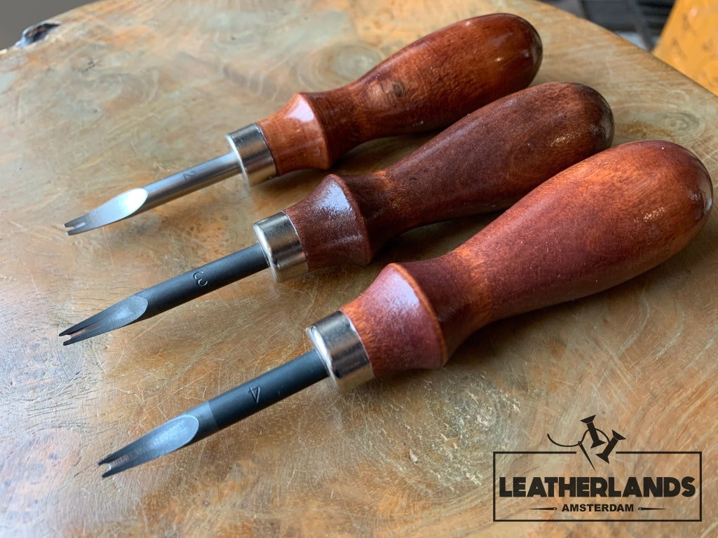Edge Beveler/ Kantenschaaf Set Of 3 Leathercraft Tools