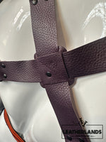 INTERCHANGEABLE HARNESS - Purple Handstitched