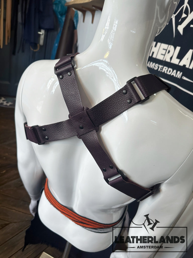 INTERCHANGEABLE HARNESS - Purple Handstitched