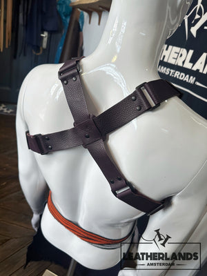 INTERCHANGEABLE HARNESS - Purple Handstitched