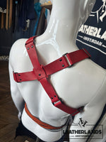 INTERCHANGEABLE HARNESS - Red Handstitched