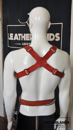 INTERCHANGEABLE HARNESS - Red Handstitched