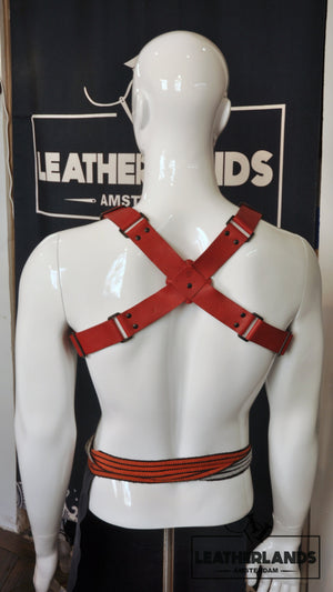 INTERCHANGEABLE HARNESS - Red Handstitched
