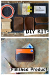 DIY Leather Card Holder (3slots) - Dark Brown