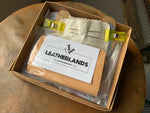 DIY Leather Business Card Holder (2slots) - Ocean Blue