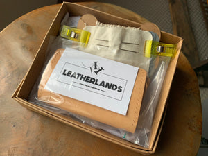 DIY Leather Business Card Holder (2slots) - Ocean Blue