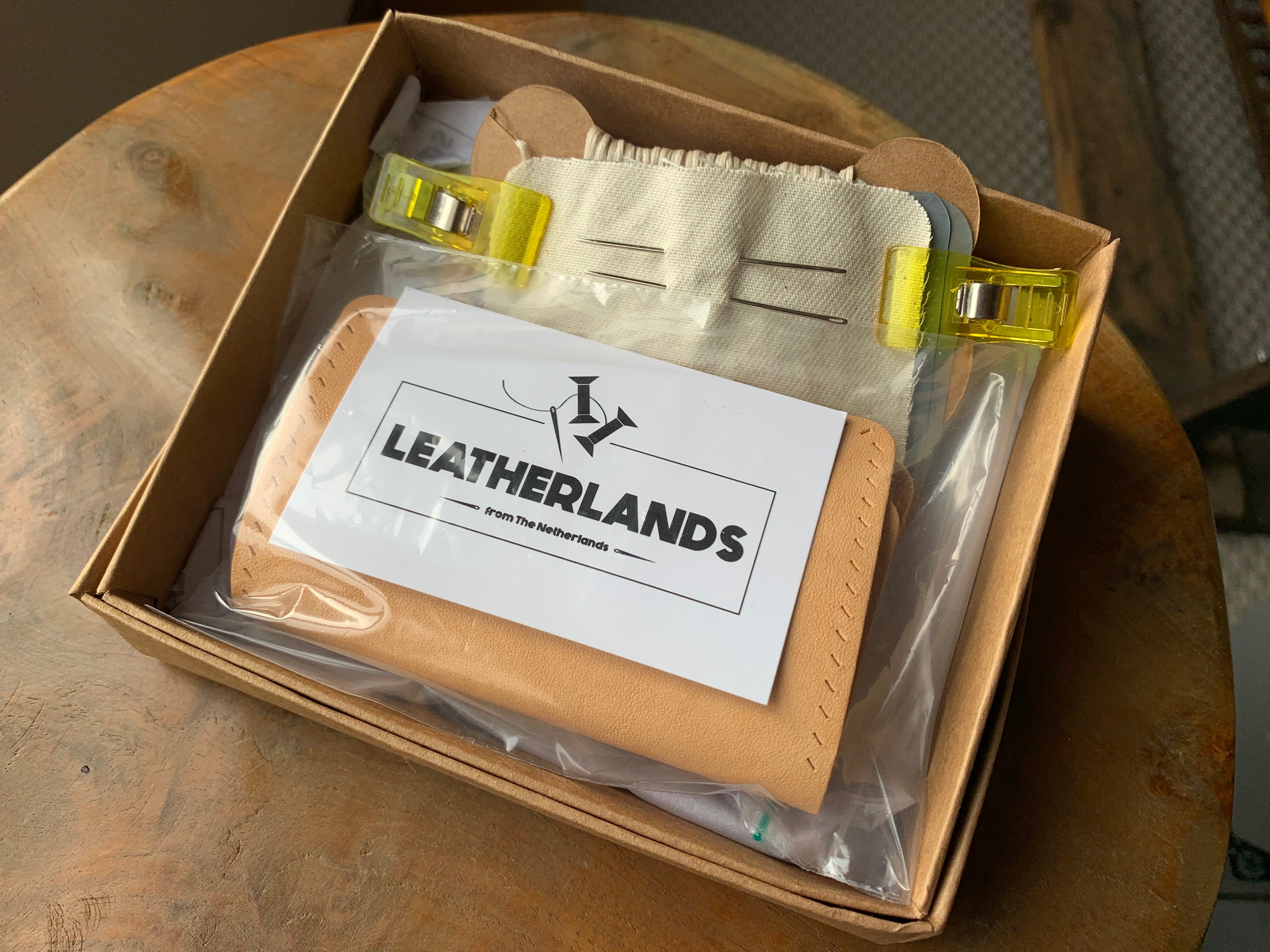 DIY Leather Business Card Holder (2slots) - Navy