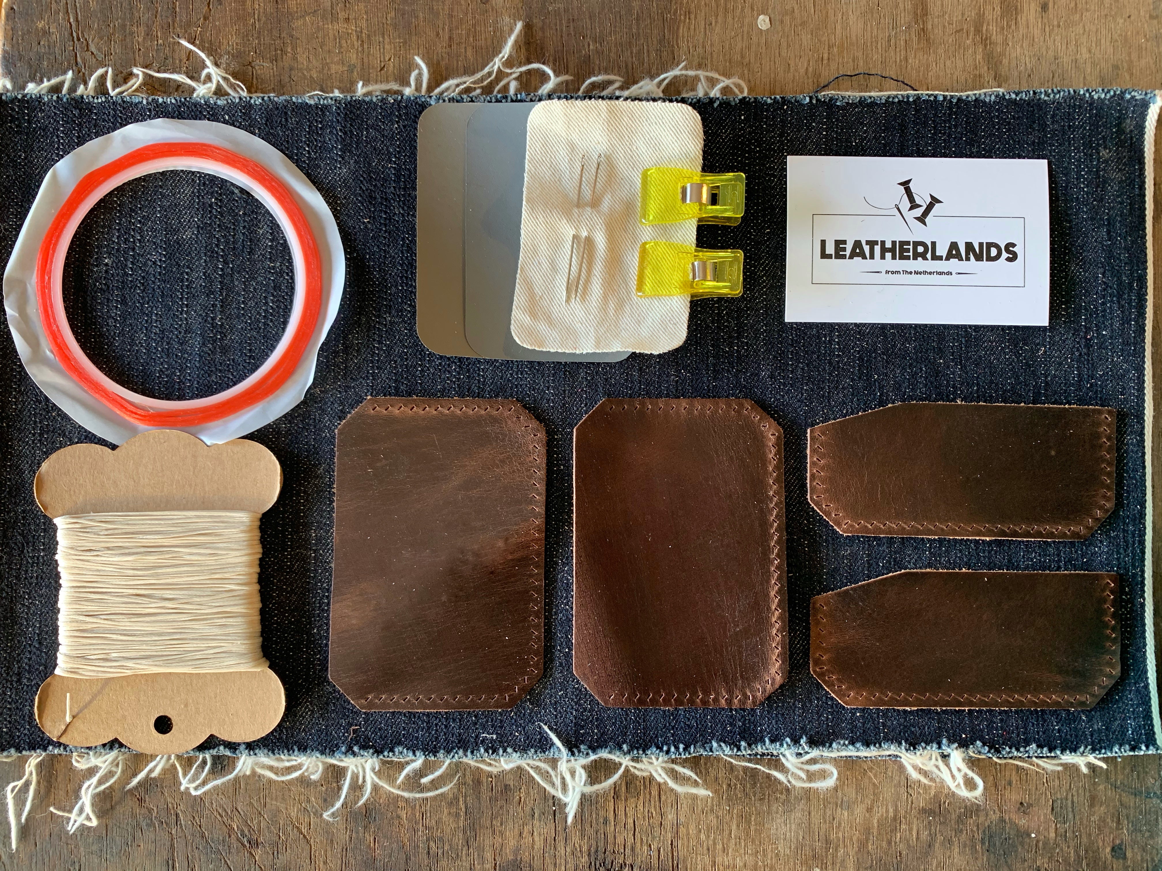 DIY Leather Card Holder (3slots) - Dark Brown