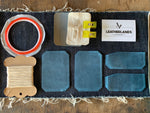 DIY Leather Card Holder (3slots) - Ocean Blue