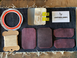 DIY Leather Card Holder (3slots) - Purple