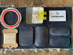 DIY Leather Card Holder (3slots) - Navy