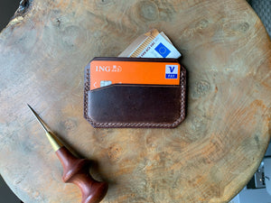 DIY Leather Card Holder (3slots) - Dark Brown