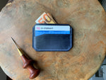 DIY Leather Card Holder (3slots) - Navy
