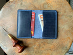 DIY Leather Business Card Holder (2slots) - Navy