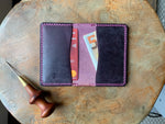 DIY Leather Business Card Holder (2slots) - Purple