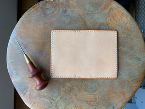 DIY Leather Business Card Holder (2slots) - Natural Tan