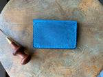 DIY Leather Business Card Holder (2slots) - Ocean Blue