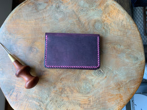 DIY Leather Business Card Holder (2slots) - Purple