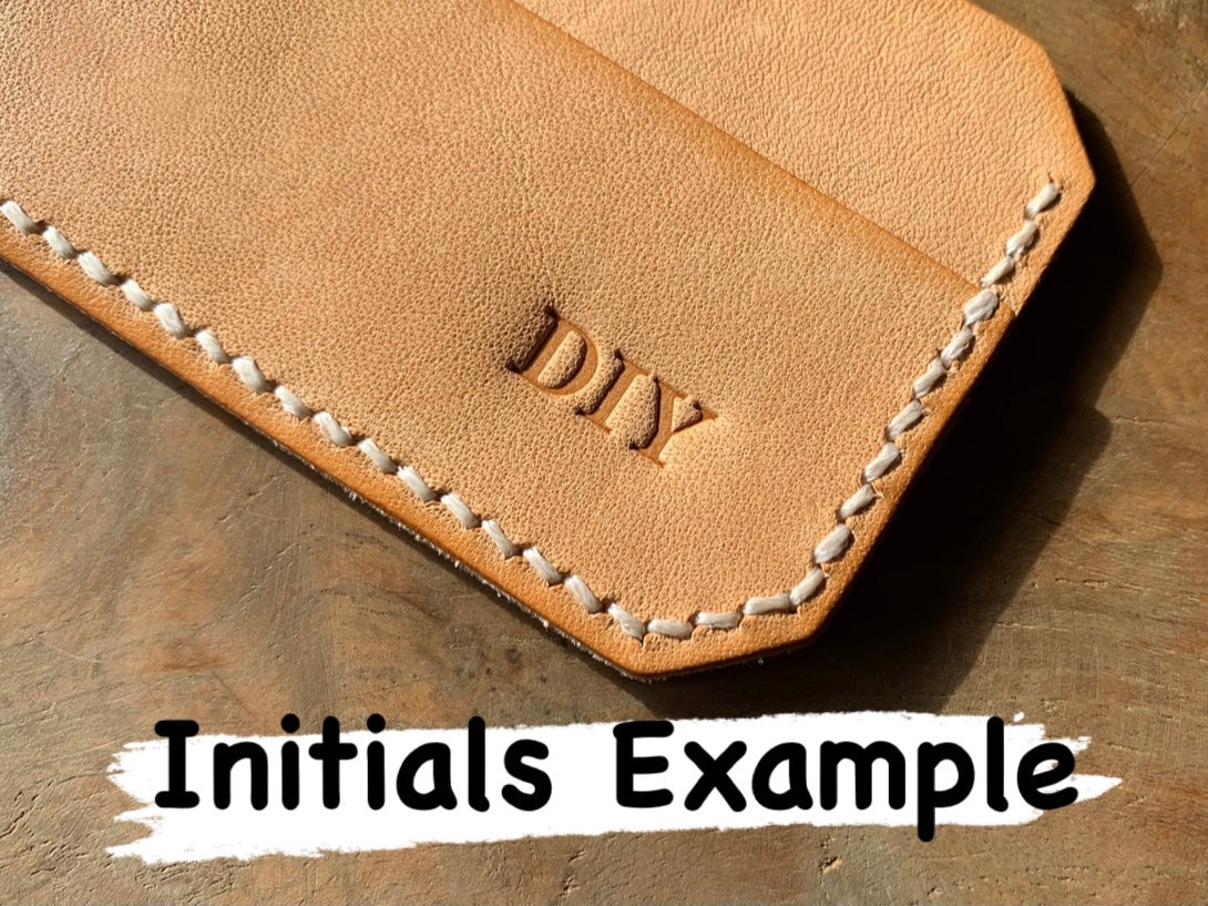 DIY Leather Business Card Holder (2slots) - Navy