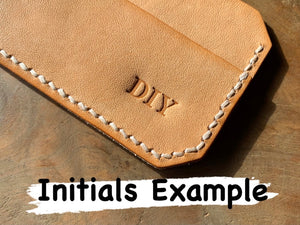 DIY Leather Business Card Holder (2slots) - Navy