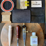 DIY Leather Business Card Holder (2slots) - Navy