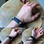 Bracelet - The Spanner In Black Handstitched