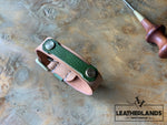 Bracelet - The Spanner In Natural & Lattuga Handstitched