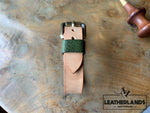 Bracelet - The Spanner In Natural & Lattuga Handstitched