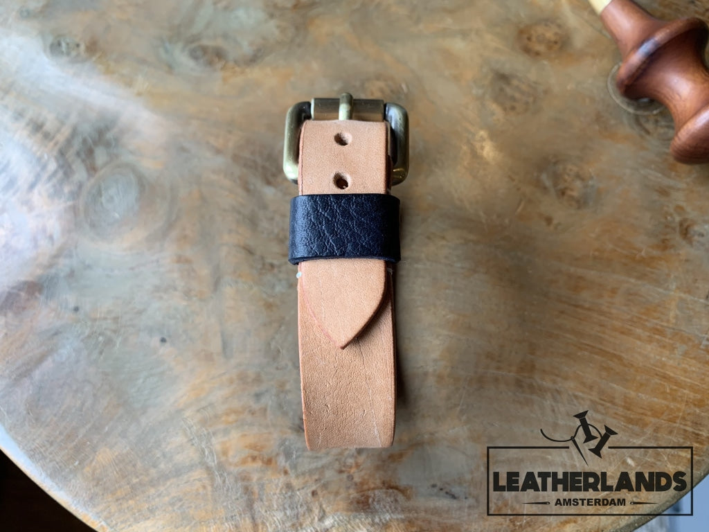 Bracelet - The Spanner In Natural & Navy Handstitched