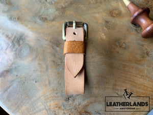 Bracelet - The Spanner In Natural & Ocra Handstitched