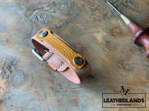Bracelet - The Spanner In Natural & Ocra Handstitched