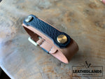 Bracelet - The Spanner In Natural & Viola Handstitched