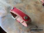 Bracelet - The Spanner In Natural & Viola Handstitched