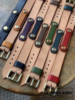 Bracelet - The Spanner In Natural & Viola Handstitched