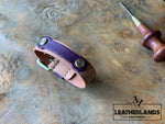 Bracelet - The Spanner In Natural & Viola Handstitched