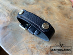 Bracelet - The Spanner In Natural & Viola Handstitched