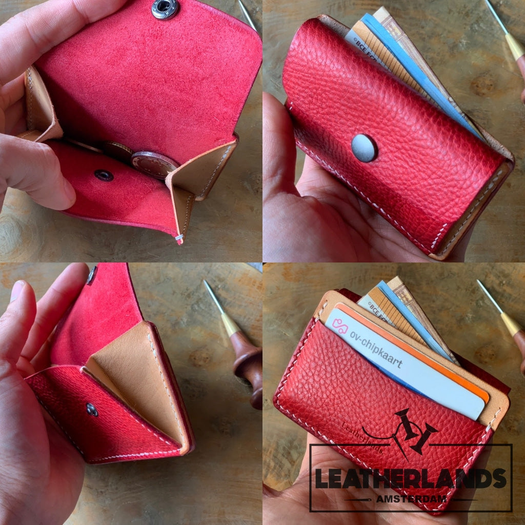 Coin Pouch Card Wallet In Natural & Fiesta