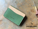 Coin Pouch Card Wallet In Natural & Lattuga