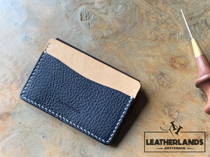 Coin Pouch Card Wallet In Natural & Navy