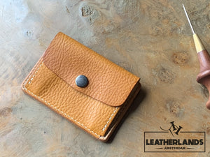 Coin Pouch Card Wallet In Natural & Ocra