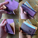 Coin Pouch Card Wallet In Natural & Viola