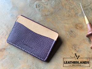Coin Pouch Card Wallet In Natural & Viola