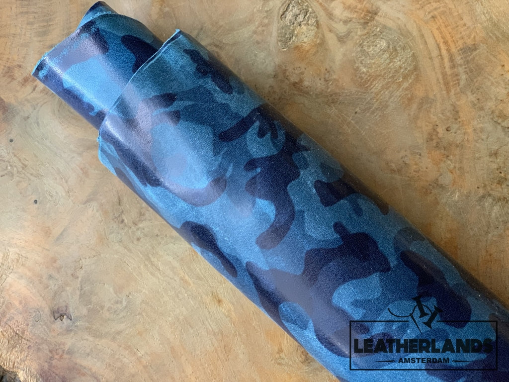 Leather - Camo Blue