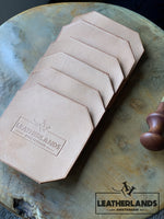 Leather Coasters In Natural Handstitched