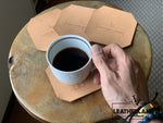 Leather Coasters In Natural Handstitched