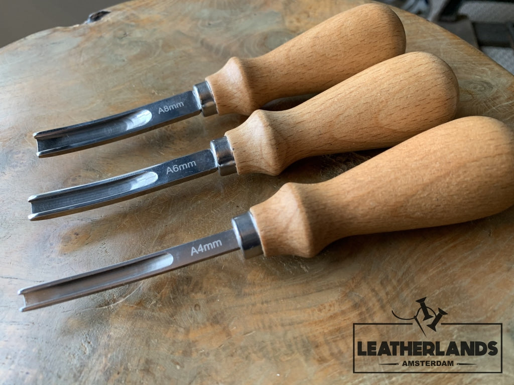 Leather Edge Skiver/ Handschalmer Set Of 3 Leathercraft Tools