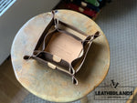 Leather Tray In Natural & Safari Handstitched