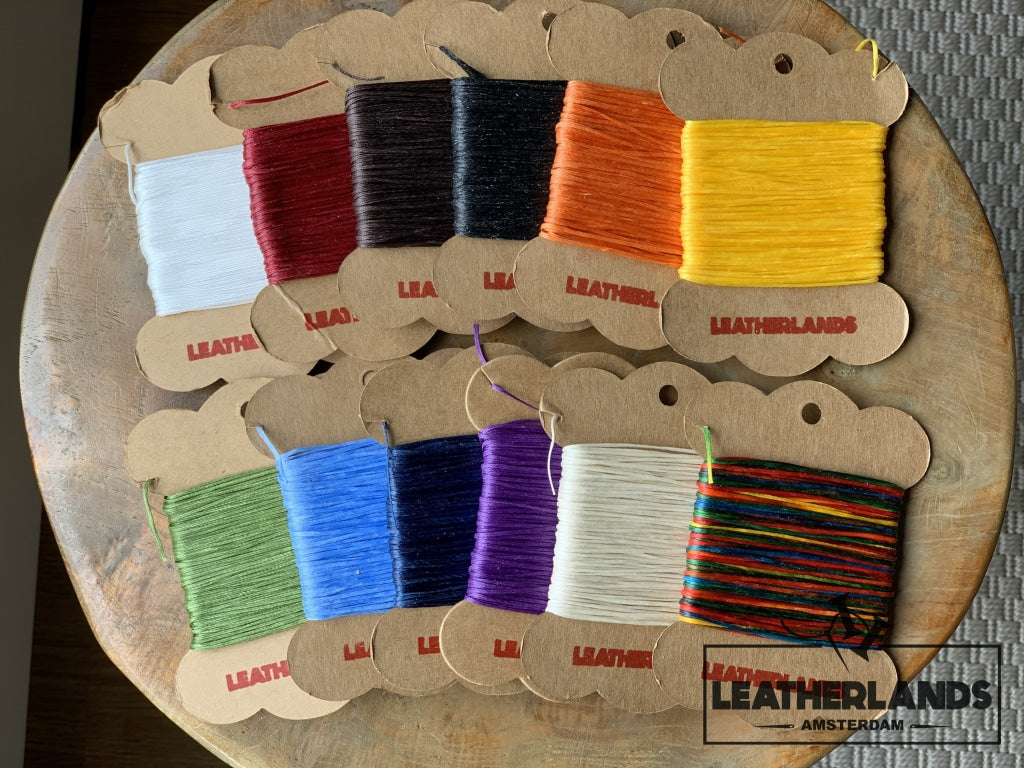 Pre-Waxed Leather Sewing Thread (30 M)/ Gewaxt Naaigaren M) A Set Of All Color (12 In Total)