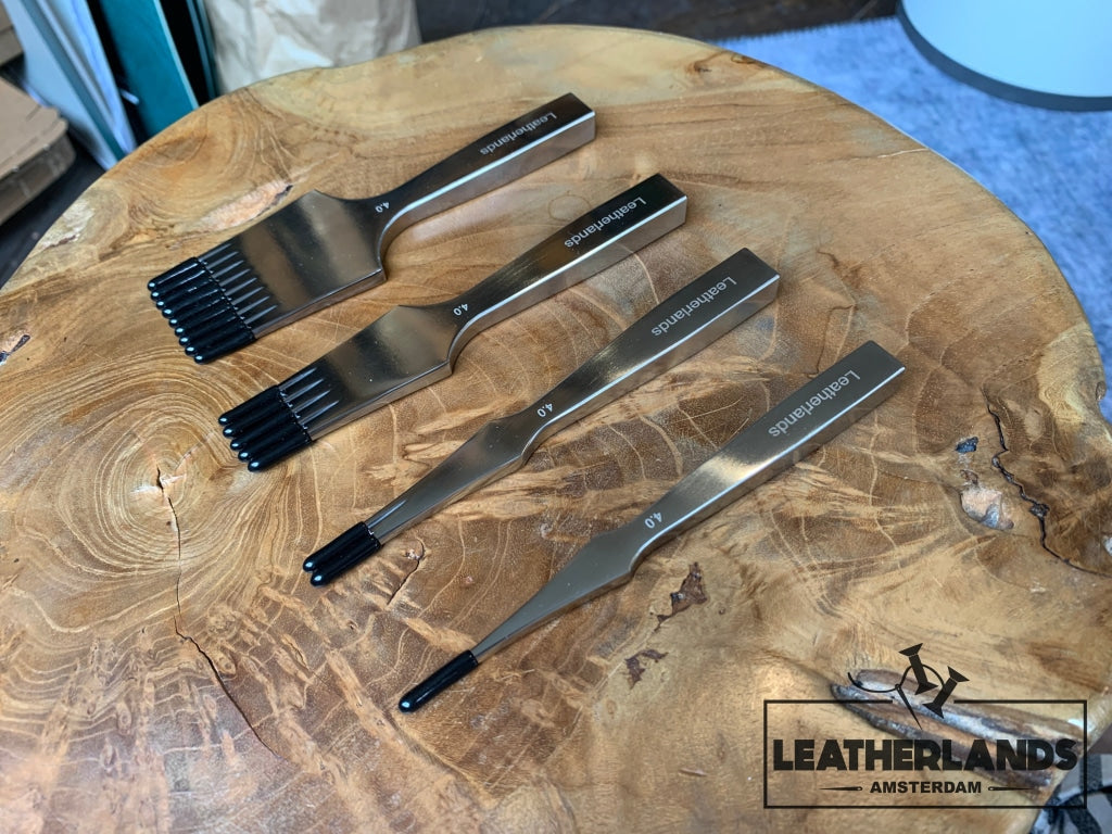 Premium Pricking Irons/ Hoge Kwaliteit Leer Vorken (4 Mm) Set Of 4 Leathercraft Tools