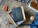 The Billfold In Green & Natural Handstitched